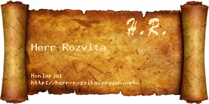 Herr Rozvita névjegykártya